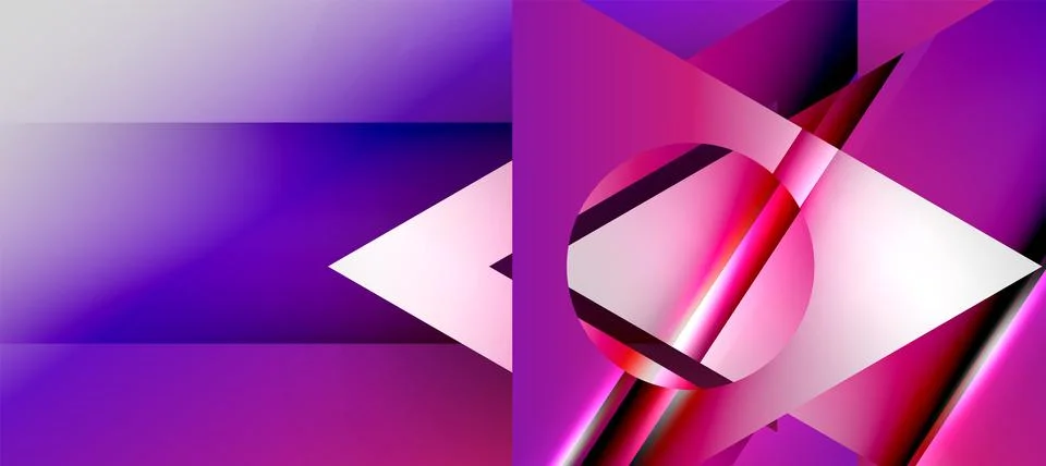 Triangle abstract background with shiny and glossy effects. Vector Illustration Stock Illustration