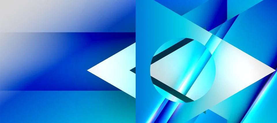 Triangle abstract background with shiny and glossy effects. Vector Illustration Stock Illustration