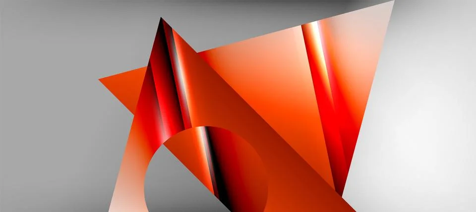 Triangle abstract background with shiny and glossy effects. Vector Illustration Stock Illustration