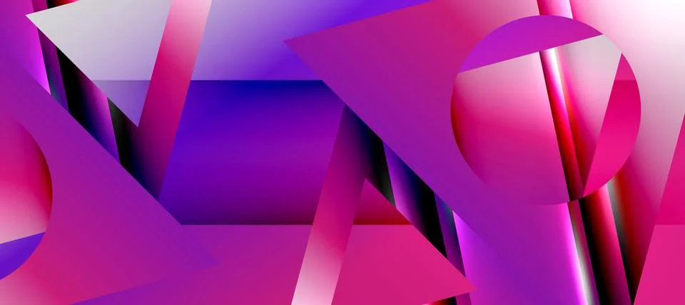 Triangle abstract background with shiny and glossy effects. Vector Illustration Illustrazione stock