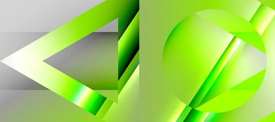 Triangle abstract background with shiny and glossy effects. Vector Illustration Stock Illustration
