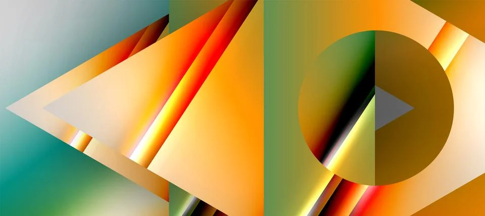 Triangle abstract background with shiny and glossy effects. Vector Illustration 스톡 일러스트
