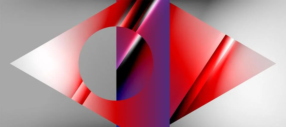 Triangle abstract background with shiny and glossy effects. Vector Illustration Stock Illustration