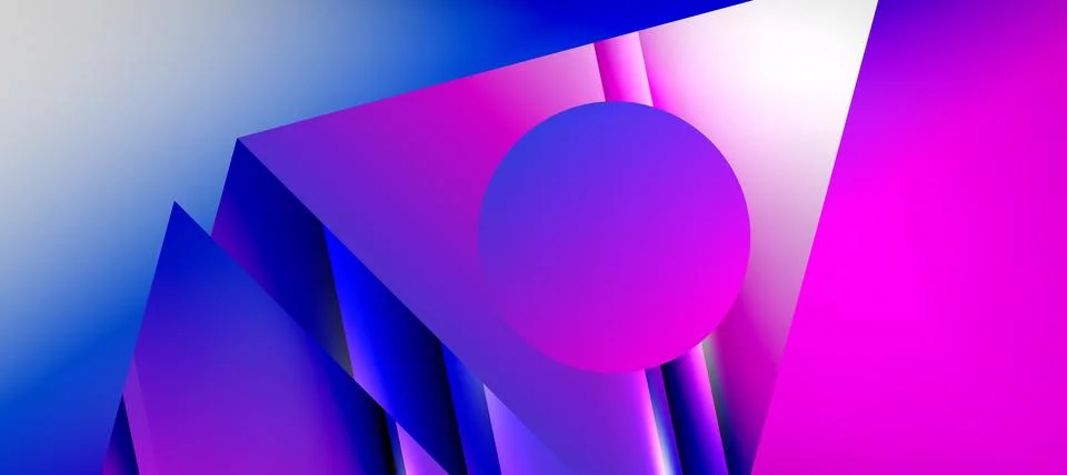 Triangle abstract background with shiny and glossy effects. Vector Illustration Stock Illustration