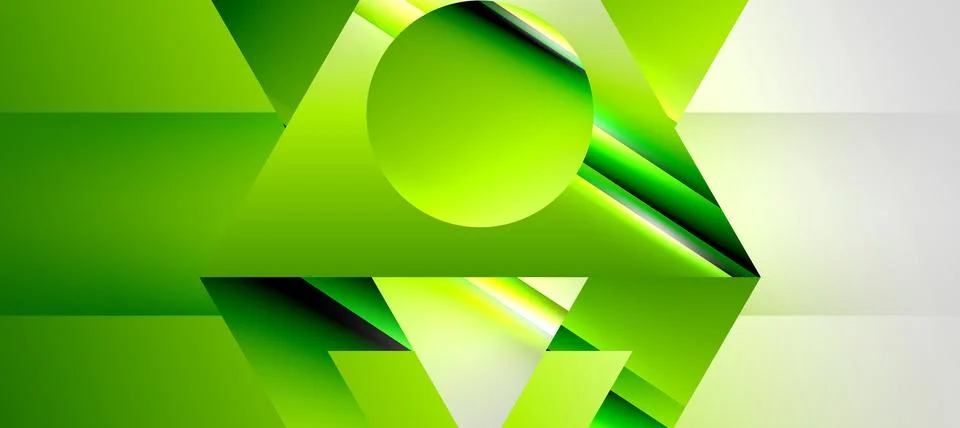 Triangle abstract background with shiny and glossy effects. Vector Illustration Stock Illustration