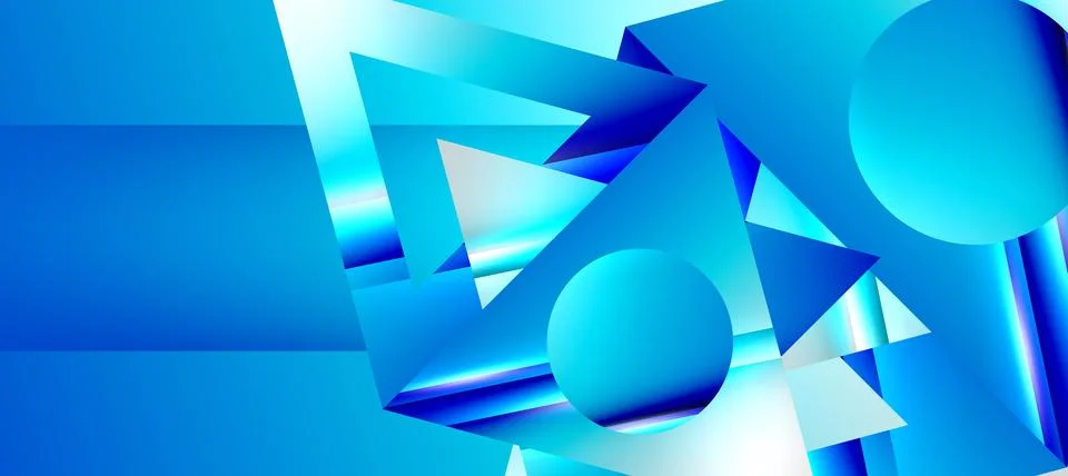 Triangle abstract background with shiny and glossy effects. Vector Illustration Stock Illustration