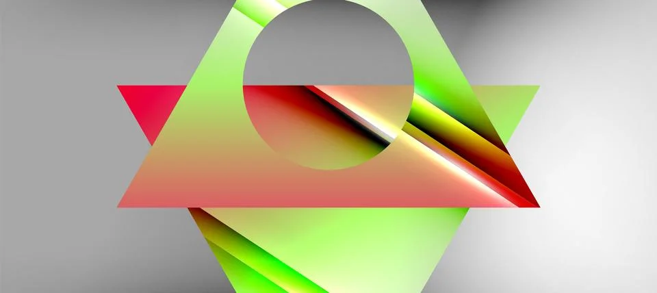 Triangle abstract background with shiny and glossy effects. Vector Illustration Stock Illustration