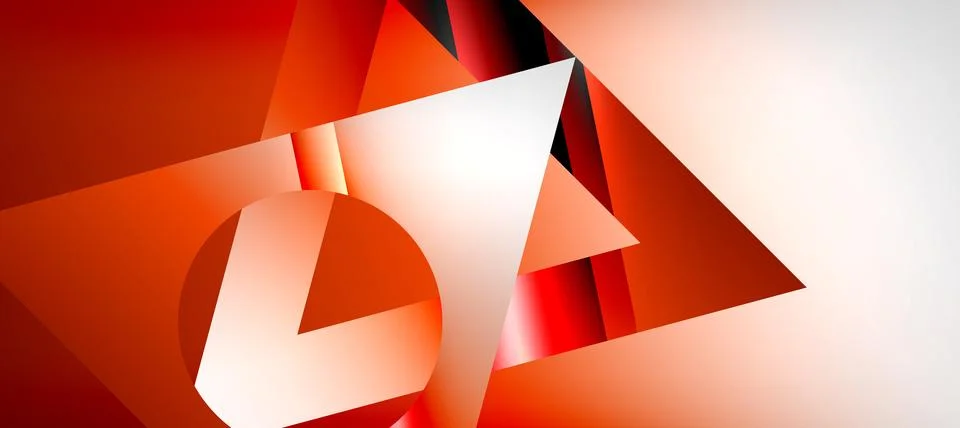 Triangle abstract background with shiny and glossy effects. Vector Illustration Stock Illustration