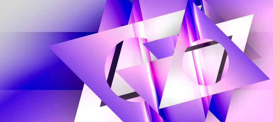 Triangle abstract background with shiny and glossy effects. Vector Illustration 스톡 일러스트