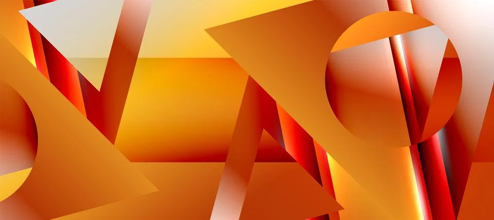 Triangle abstract background with shiny and glossy effects. Vector Illustration Illustrazione stock