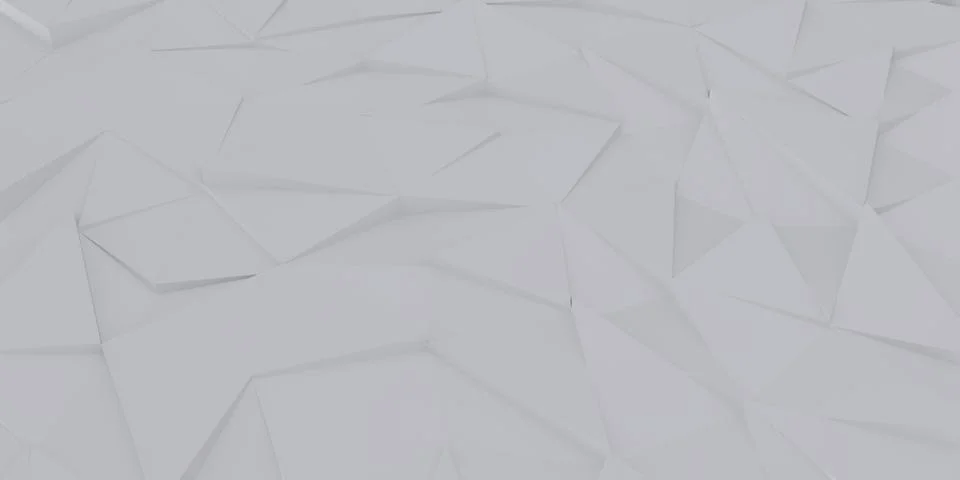 Triangle abstract background. White background, 3d rendering. Stock Illustration