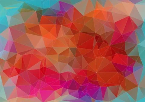 Triangle abstract flat colorful background Stock Illustration