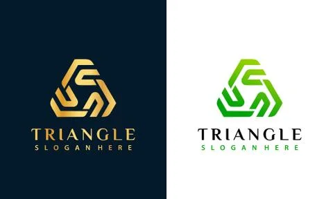 Triangle Abstract Logo Design Vector Illustration Template Stock Illustration