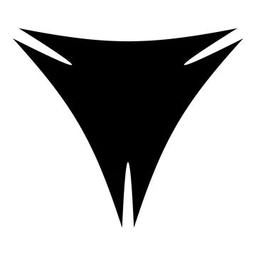 Triangle abstract shape for banner superhero sign icon black color vector i.. Stock Illustration
