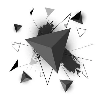 Triangle abstract on white background Stock Illustration