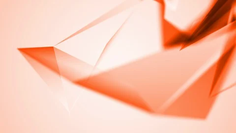 Triangle abstraction, red geometrical triangulation with dynamic position Video stock 129510789