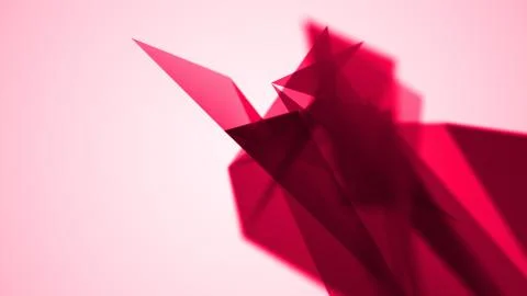 Triangle abstraction, red geometrical triangulation with chaos position 스톡 일러스트