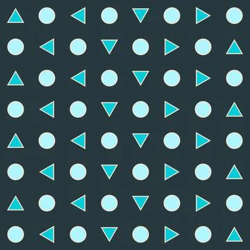Triangle and circle abstract background, seamless geometric pattern, print re Stock Illustration