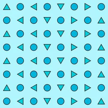 Triangle and circle abstract background, seamless geometric pattern, print re Stock Illustration
