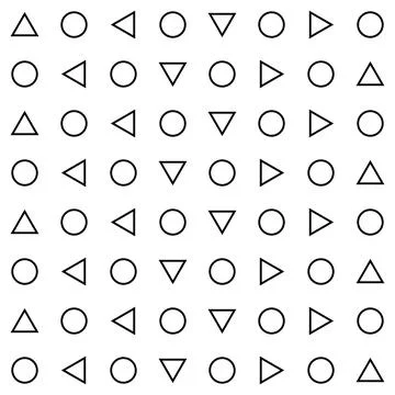 Triangle and circle abstract background, seamless geometric pattern, print re Illustrazione stock