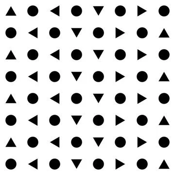 Triangle and circle abstract background, seamless geometric pattern, print re Stock Illustration