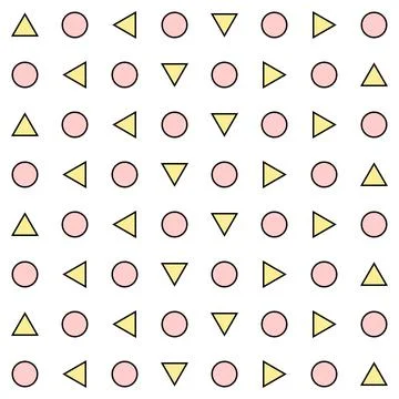 Triangle and circle abstract background, seamless geometric pattern, print re Stock Illustration