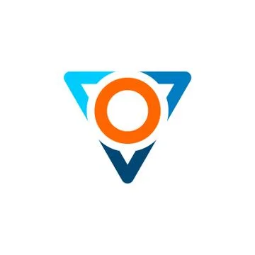 Triangle and Circle Logo Template Illustration Design. Vector EPS 10. Stock Illustration