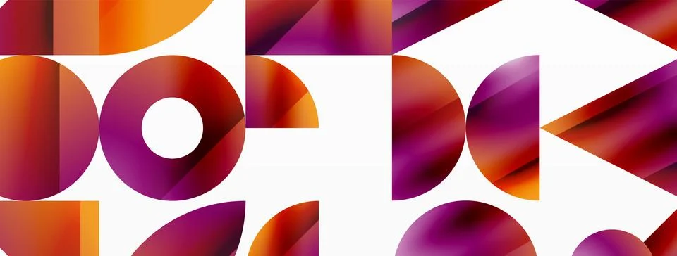 Triangle and circle minimalist composition. Simple elegance meets geometric Illustrazione stock