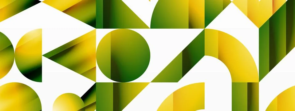 Triangle and circle minimalist composition. Simple elegance meets geometric Illustrazione stock