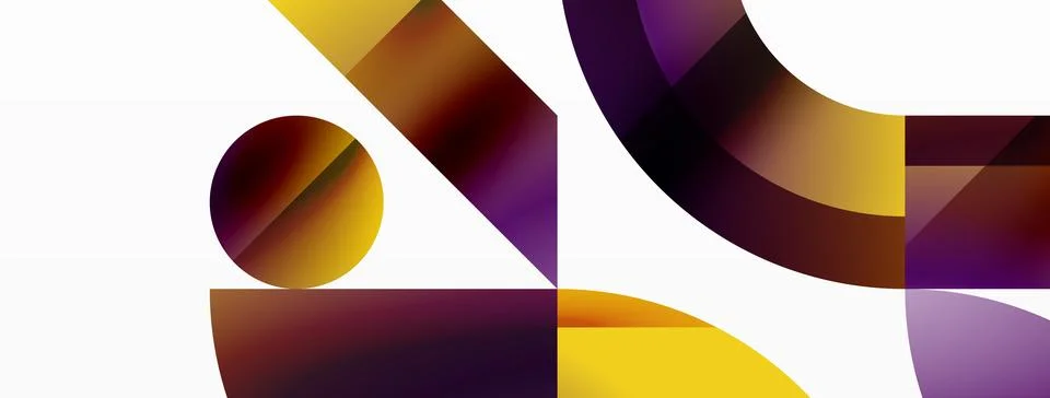 Triangle and circle minimalist composition. Simple elegance meets geometric Stock Illustration