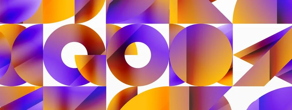 Triangle and circle minimalist composition. Simple elegance meets geometric Stock Illustration