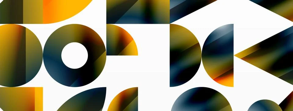 Triangle and circle minimalist composition. Simple elegance meets geometric 库存插图