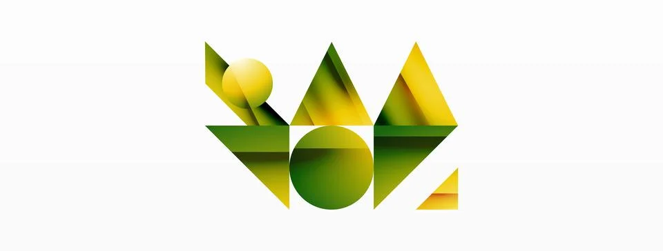 Triangle and circle minimalist composition. Simple elegance meets geometric Illustrazione stock