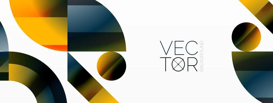 Triangle and circle minimalist composition. Simple elegance meets geometric Stock Illustration