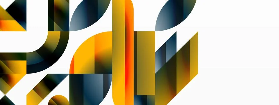 Triangle and circle minimalist composition. Simple elegance meets geometric Illustrazione stock