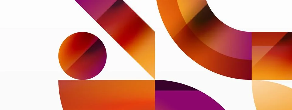 Triangle and circle minimalist composition. Simple elegance meets geometric Stock Illustration