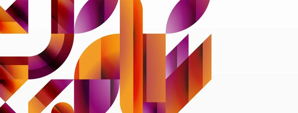 Triangle and circle minimalist composition. Simple elegance meets geometric Stock Illustration