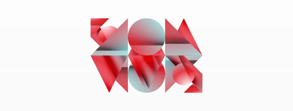 Triangle and circle minimalist composition. Simple elegance meets geometric Stock Illustration