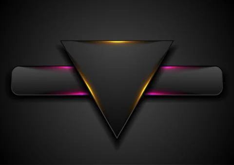 Triangle and rectangle with glowing light abstract background Stock Illustration