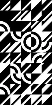 Triangle and square diagonal lines art background. Bauhaus style. Vector Stock Illustration