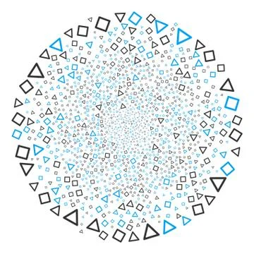 Triangle And Square Frames Cycle Burst Illustrazione stock