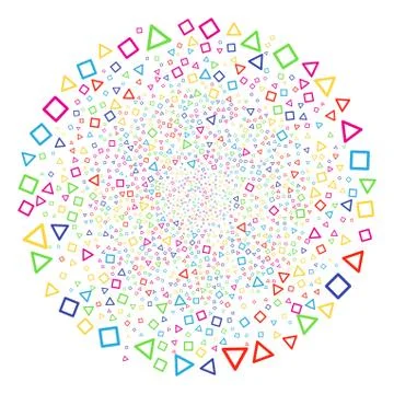 Triangle And Square Frames Explosion Globula Stock Illustration