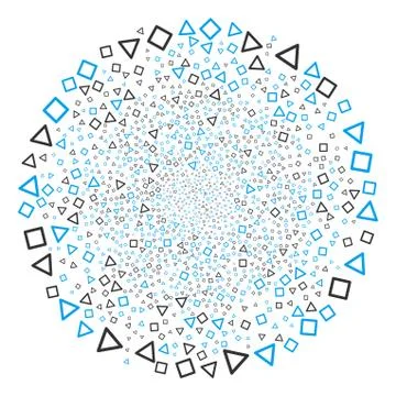 Triangle And Square Frames Fireworks Sphere Stock Illustration