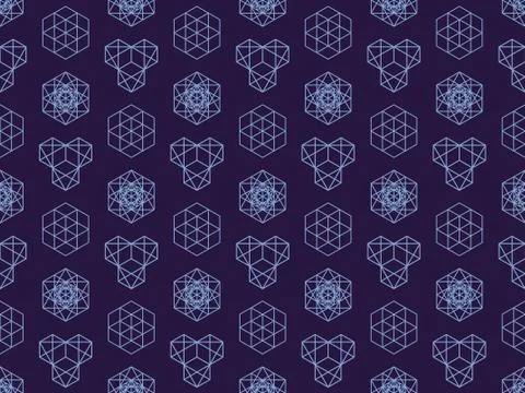 Triangle and triangle on a seamless spring pattern. 스톡 일러스트