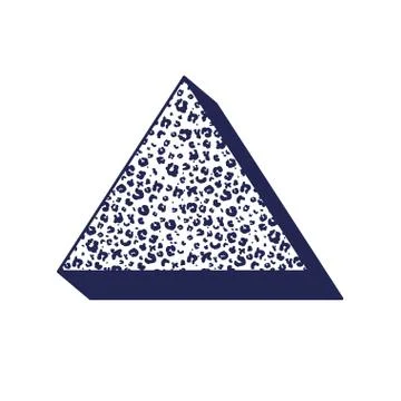 Triangle with animal print pattern ninetys style Stockillustratie