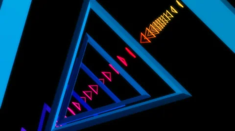 Triangle array glowing Stock Footage 32404359
