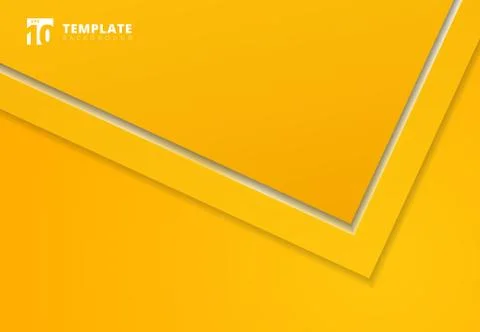 Triangle arrow corner overlap layer with copy space for text design, yellow b Illustrazione stock