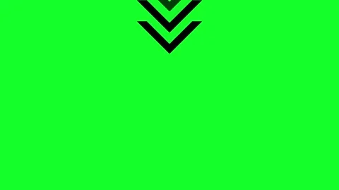 Triangle Arrow Direction Icon Green Screen Animation 4K Stock Footage 334369171