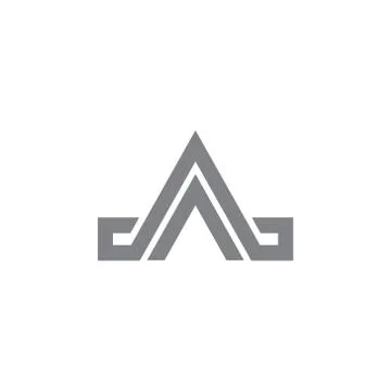 Triangle arrow geometric logo vector Stock Illustration