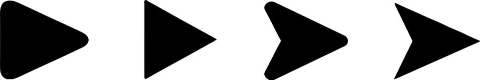 Triangle arrow icon on white background Stock Illustration